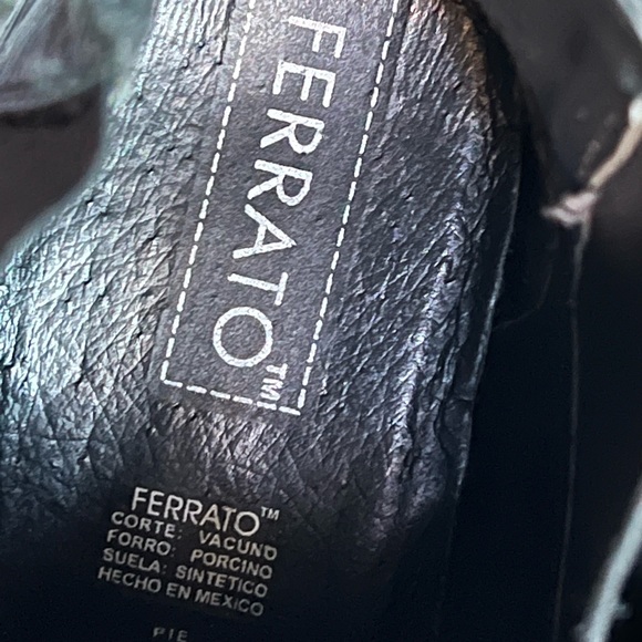 Ferrato Leather Boots Size 8 - Picture 5 of 5